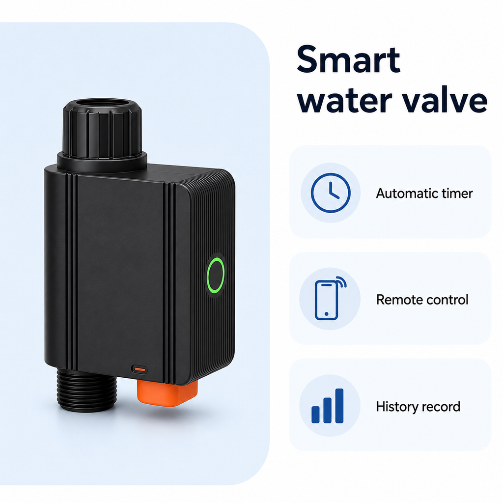 Smart water valve with automatic timer remote control and history record