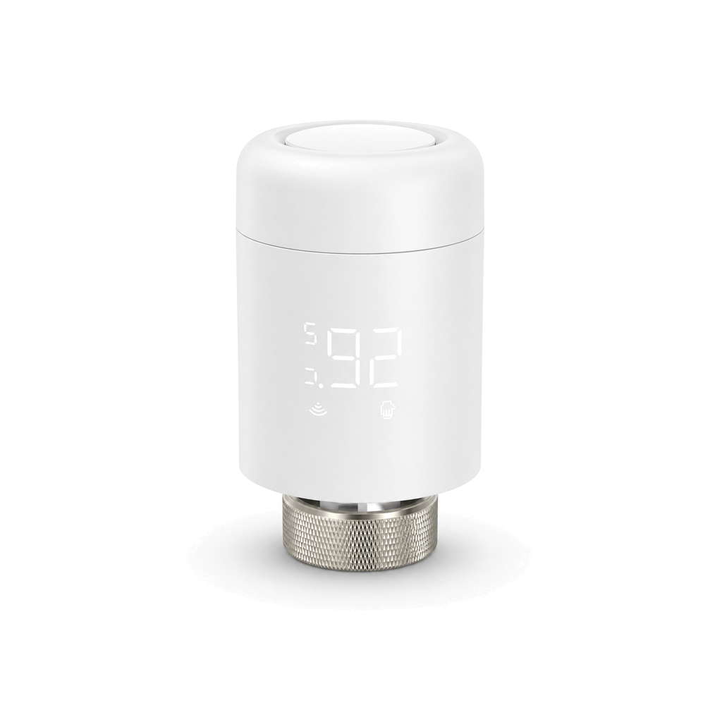 Vanne thermostatique Wi-Fi NéoValve Pack Essential seule sur fond blanc