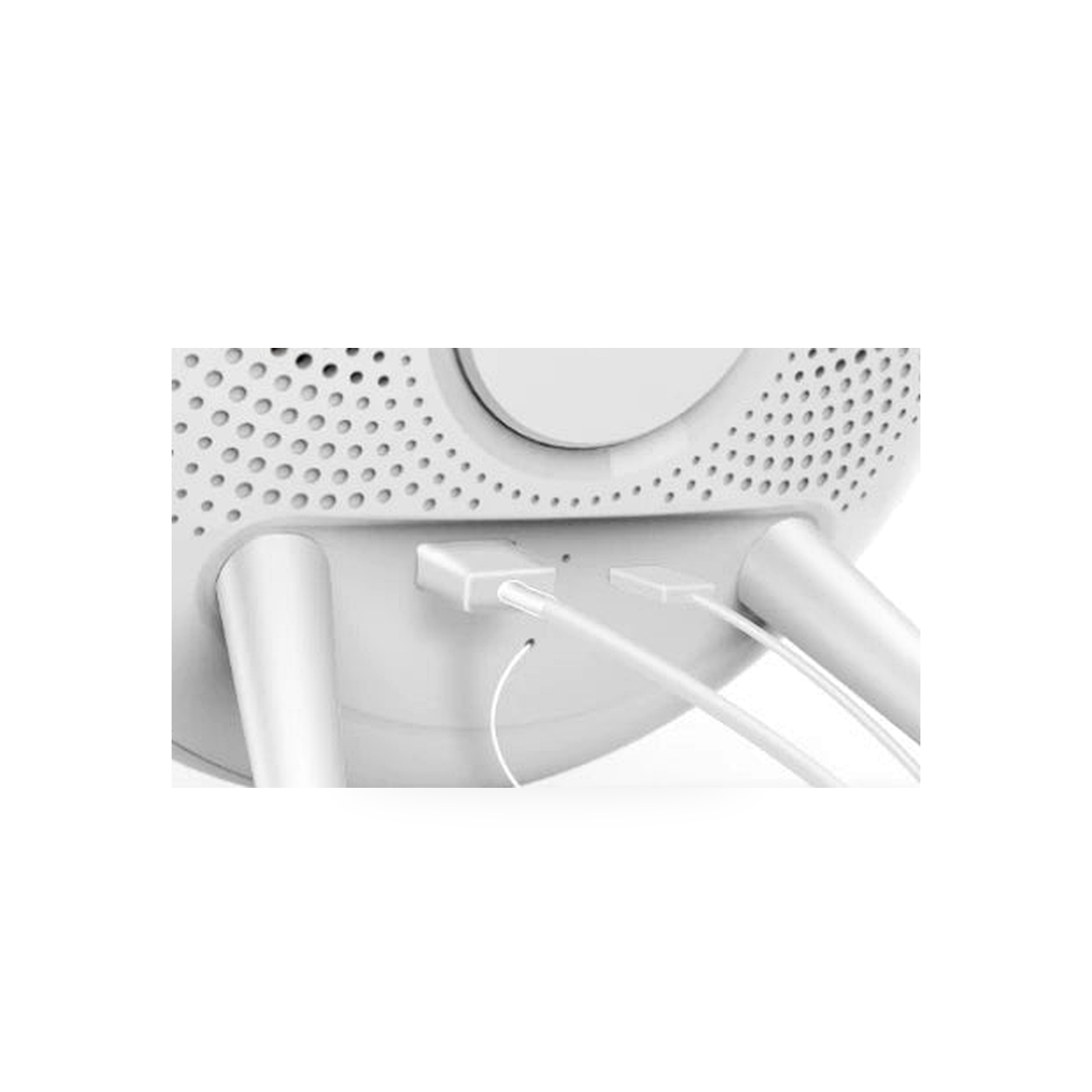 NeoWake Light Comfort reveil lumineux Wi-Fi detail ports arriere sur fond blanc