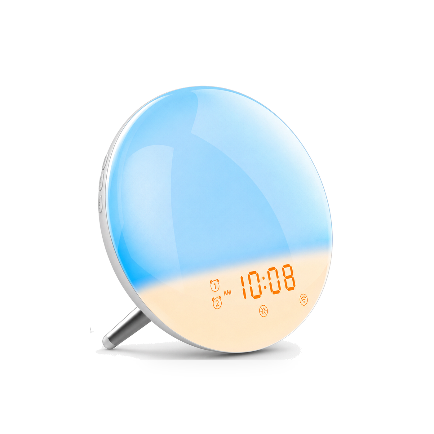 NeoWake Light Comfort reveil lumineux Wi-Fi vue frontale sur fond blanc