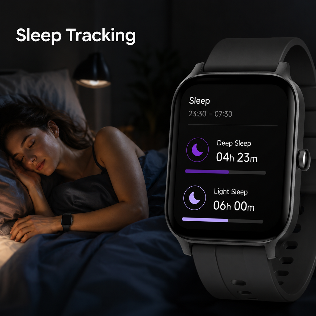 Sleep tracking lifestyle image for sport smartwatch