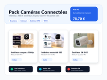 Pack Caméras Connectées Pro NéoDom avec caméras intérieure, 360 et extérieure 2K