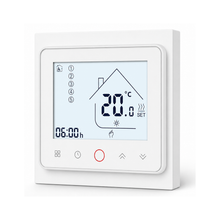 Thermostat mural blanc du Pack Chauffage Confort NéoDom sur fond blanc