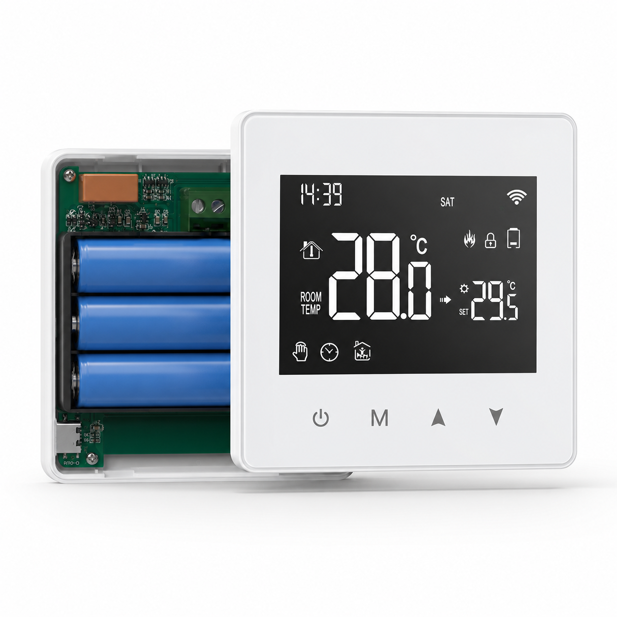 Thermostat sans fil à piles du Pack Chauffage Essentiel NéoDom en studio