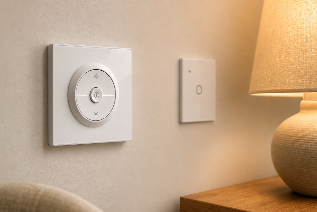 Variateur NéoDim Orb-Matter Pro près d'une lampe d'ambiance