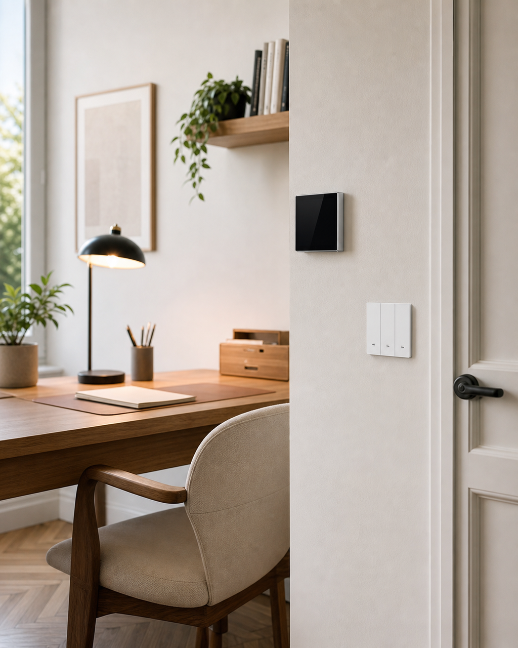 Pack Hub et Accessoires ZigBee NéoDom dans un bureau à domicile