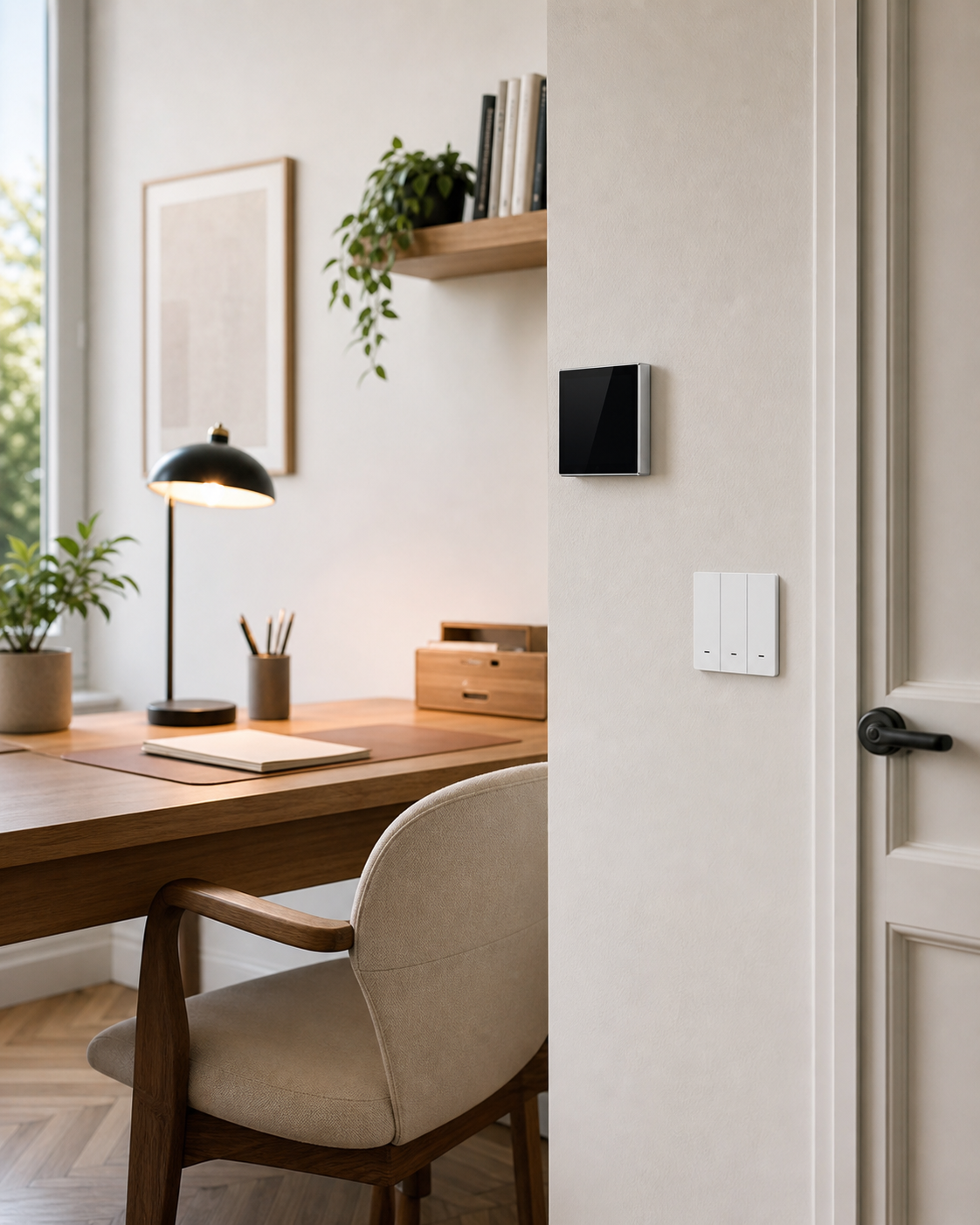 Pack Hub et Accessoires ZigBee NéoDom dans un bureau à domicile