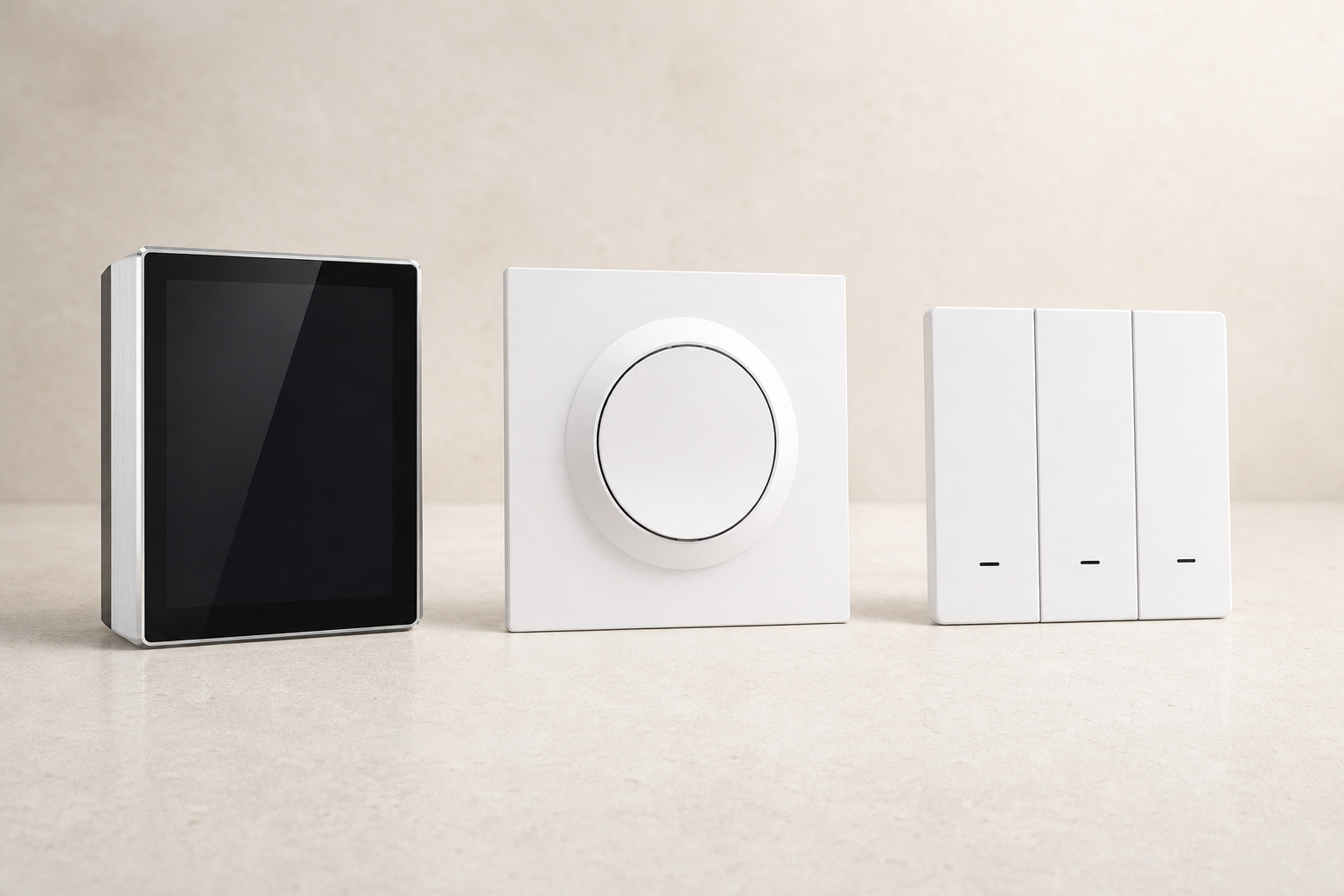 NéoControl Hub Pro et accessoires ZigBee NéoDom en photo studio