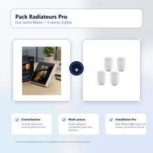 Pack Radiateurs Pro NéoDom avec hub tactile Matter et quatre vannes ZigBee