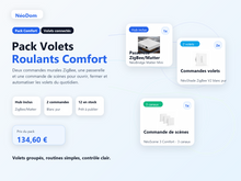 Pack Volets Roulants Comfort NéoDom avec passerelle, commandes de volets et commande de scènes