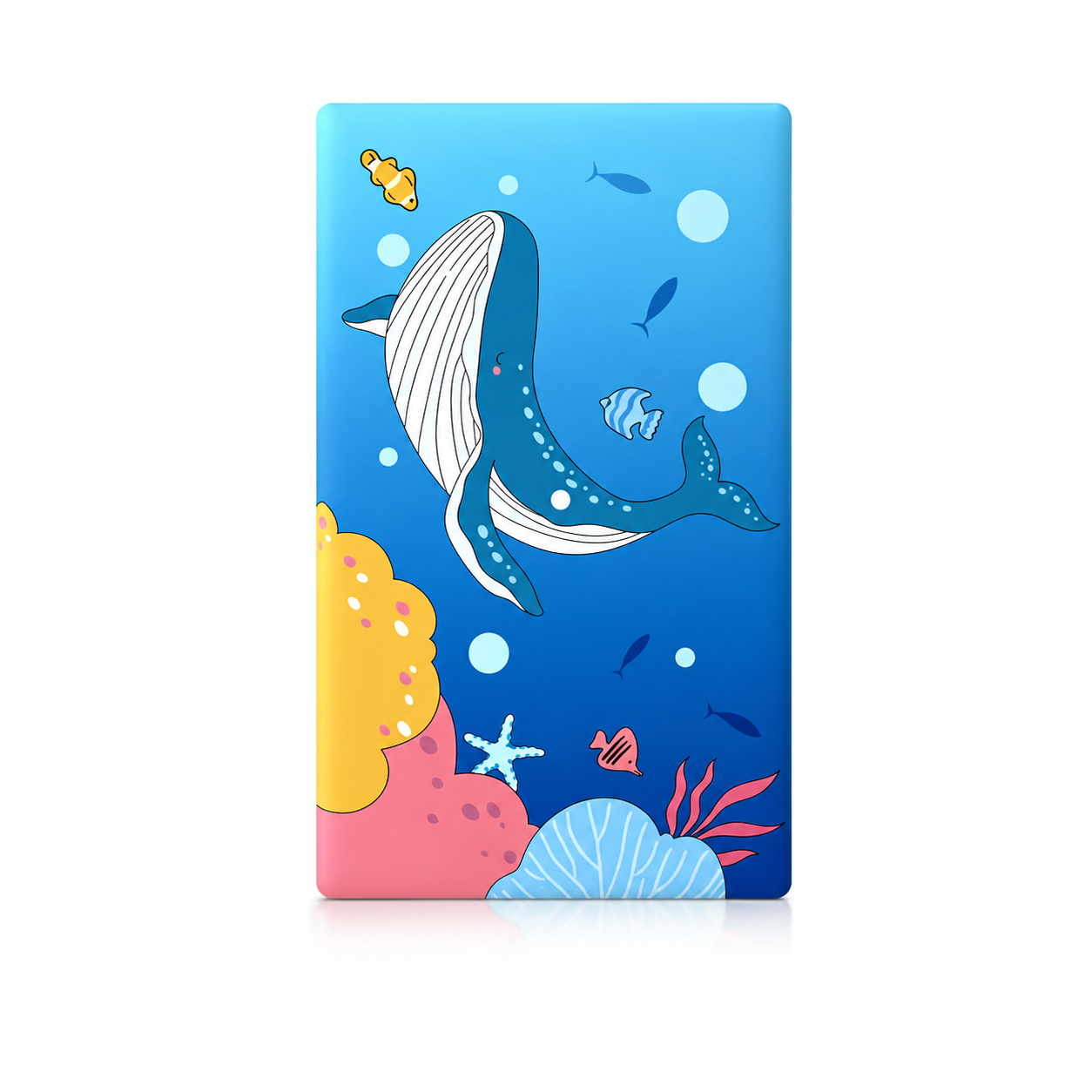 Plaque LED RGB baleine coloree