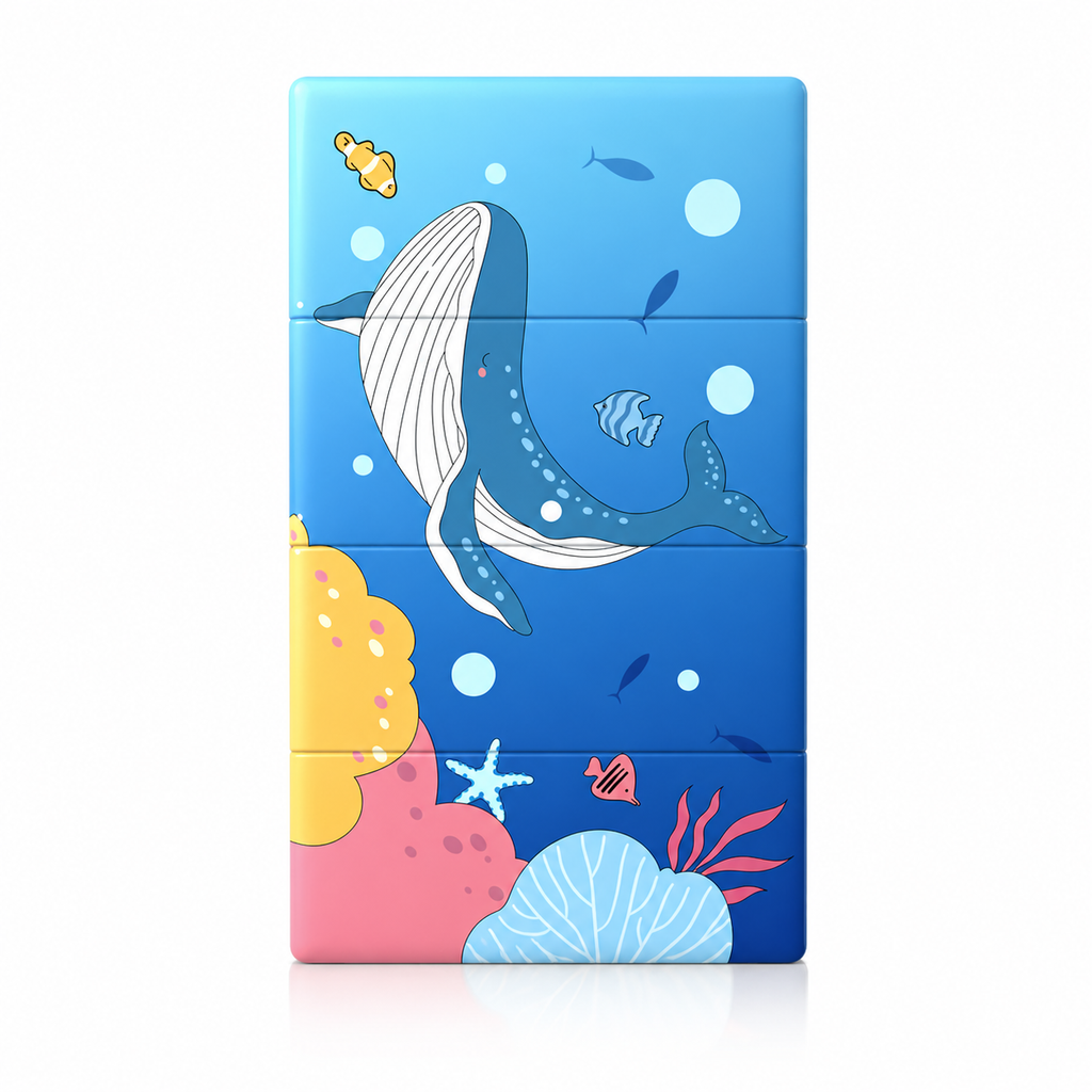 Plaque LED RGB design baleine