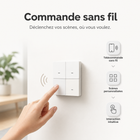 Télécommande murale NéoScene 4 Comfort utilisée pour déclencher des scènes sans fil.