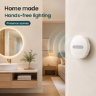 Home mode hands-free lighting with wall presence sensor
