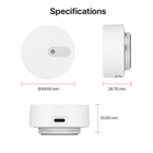 Product specifications and dimensions for radar presence sensor