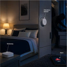 Night security bedroom scene with vibration sensor alert