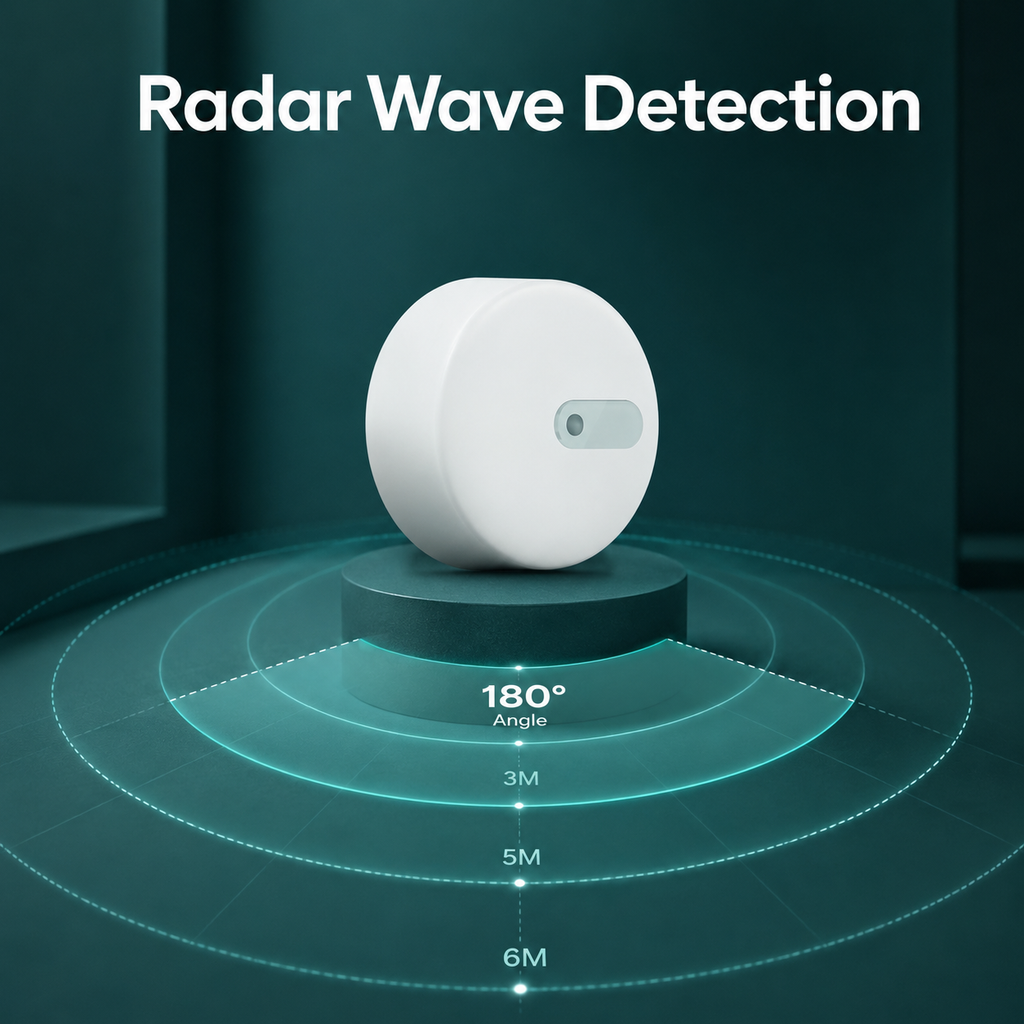 Radar wave detection distance layout for presence sensor