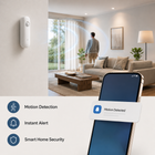 Motion detection alert scene for smart presence sensor in a modern living room
