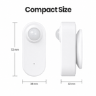 Compact size dimensions for white mmWave PIR presence sensor