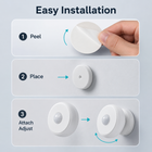 Easy magnetic installation steps for compact PIR sensor