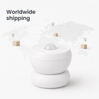 Generic worldwide shipping visual with neutral parcel icons