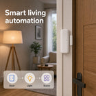 Smart living automation example with door sensor light and scene control