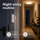Night entry routine with ZigBee door sensor and light scene