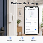 Custom alert timing screen for ZigBee door and window sensor