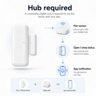 Hub required setup diagram for ZigBee door and window sensor