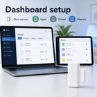 Generic dashboard setup for ZigBee door sensor with open closed status and scenes