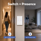 Switch and presence sensing scene for Zigbee wall radar switch