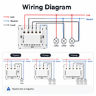Wiring diagram for Zigbee wall presence radar switch