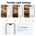 Flexible light settings for 1 2 and 3 gang wall presence switch