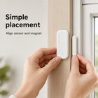 NéoSense Door RF Pro simple placement align sensor and magnet