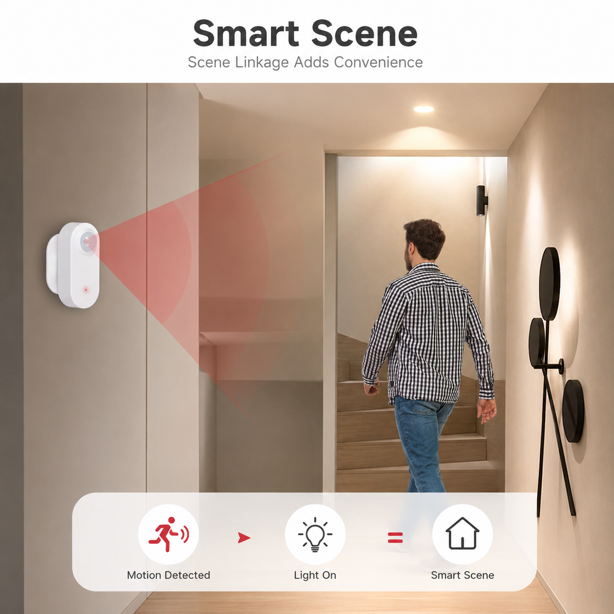Motion scene linkage with generic smart light automation