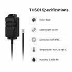 THS01 specifications with 50 cm cable and RJ9 4P4C connector