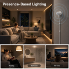 Presence-based lighting scenes for a modern smart home