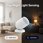 Day and night light sensing with radar presence detection