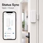 Open and closed status sync for WiFi door window sensor