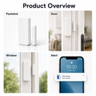 Product overview gallery for WiFi door and window sensor