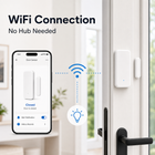 WiFi no-hub connection overview for door window sensor