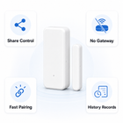 Four feature infographic for WiFi door and window contact sensor