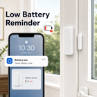 Low battery reminder for WiFi door window sensor on a window