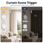 Curtain scene trigger setup with ambient light sensor