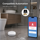 Water leak sensor used with compatible smart valve automation
