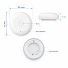 Dimensions and sensing probes of compact water leak sensor