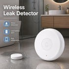 Wireless leak detector scene near bathroom floor water
