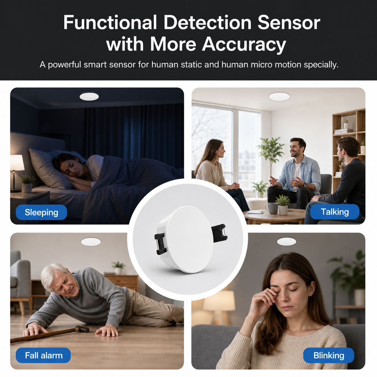 NéoSense Presence Comfort functional detection sensor infographic