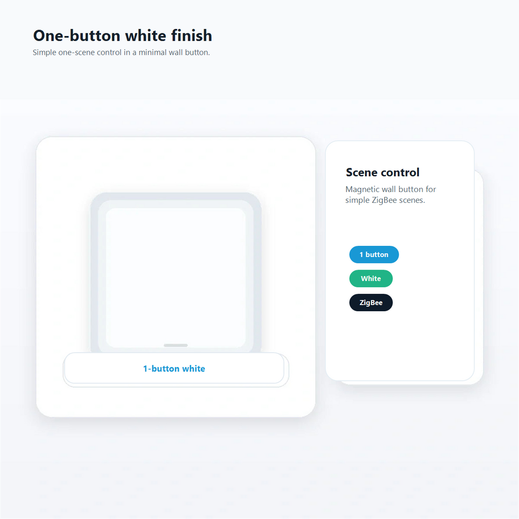 White one-gang NeoScene 4 Comfort product card