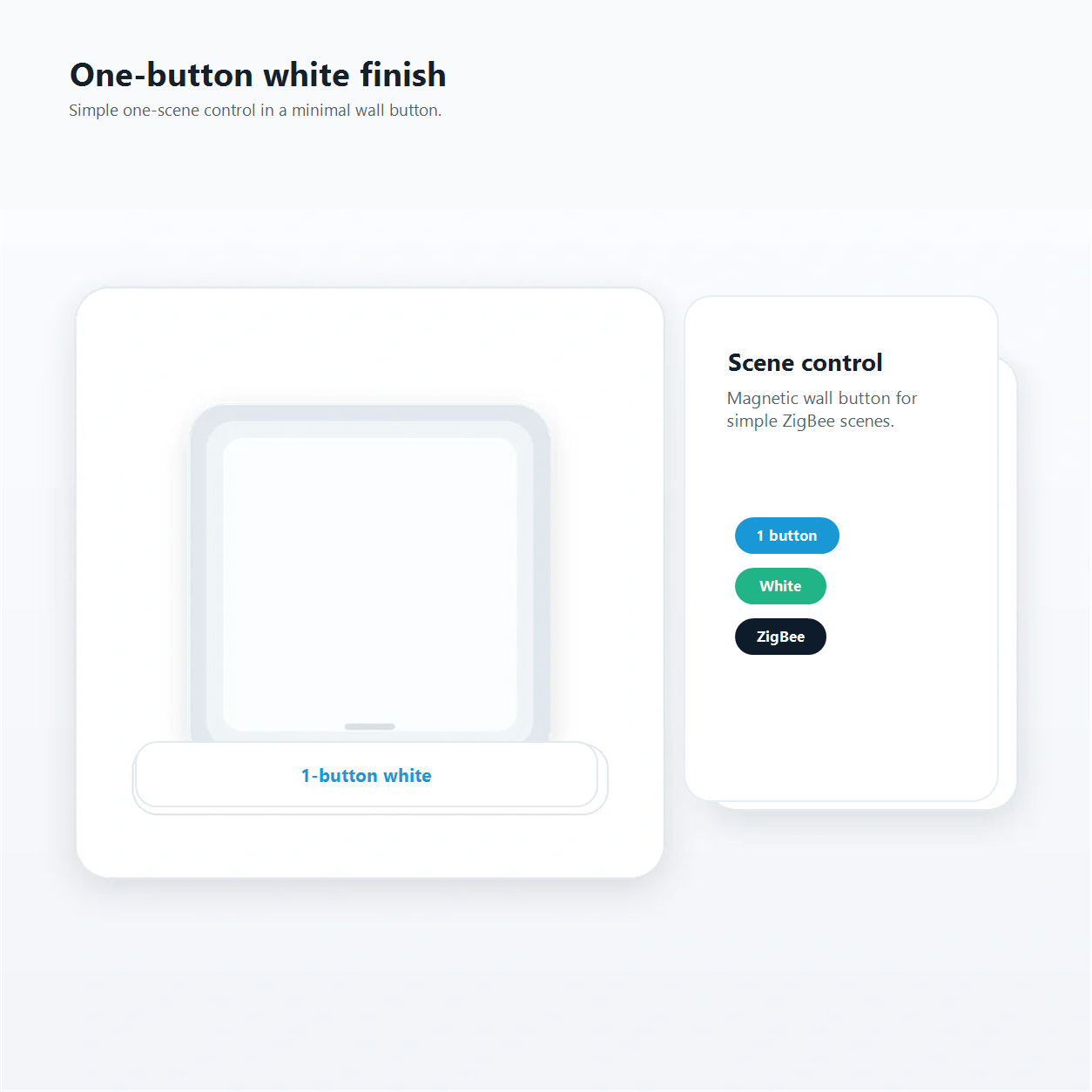 White one-gang NeoScene 4 Comfort product card